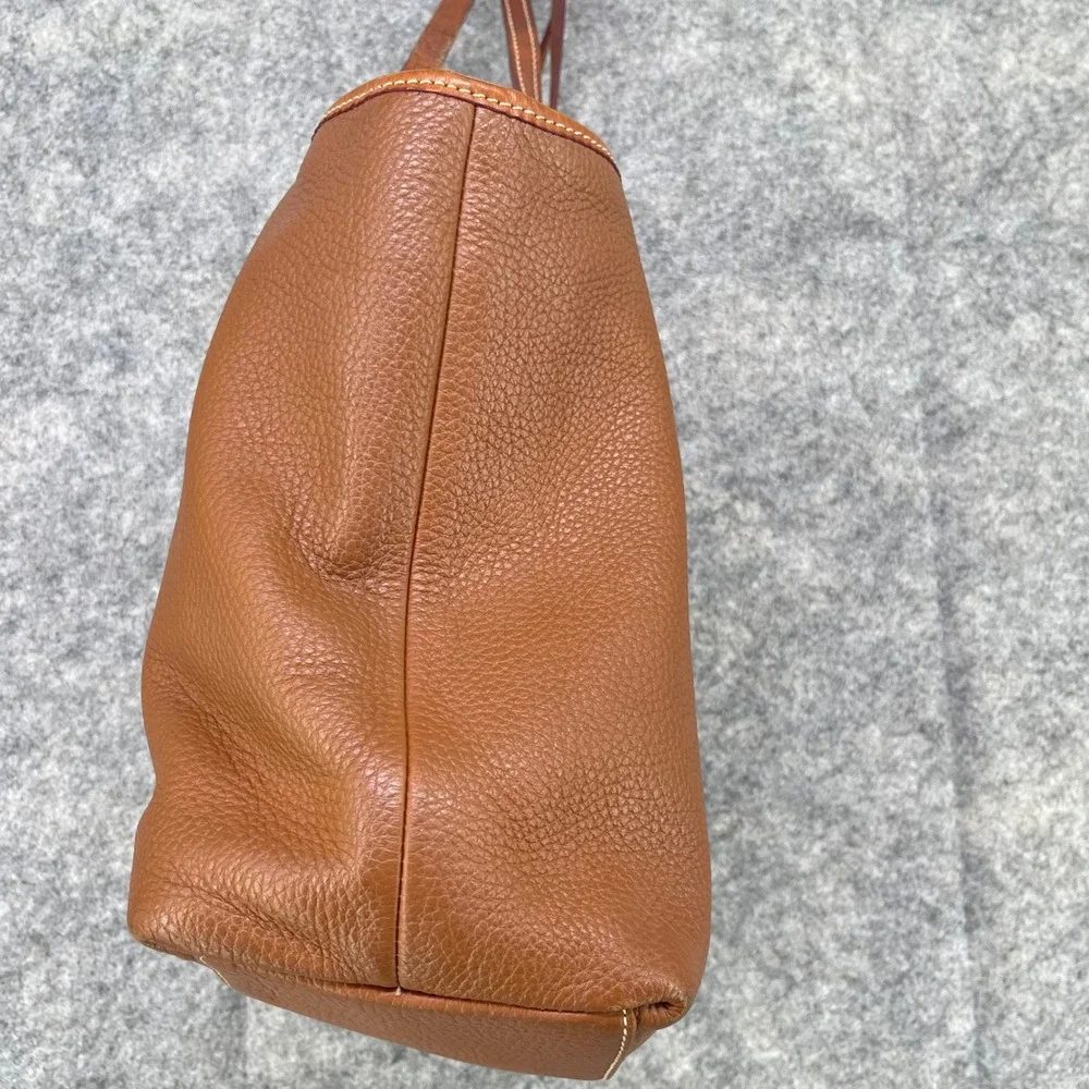 Dooney & Bourke Flynn Tote Bag Women Medium Brown Pebbled Leather Shoulder Purse
